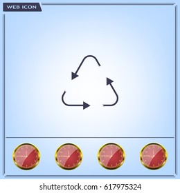 sign waste processing, web icon. vector design