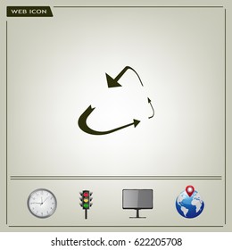 sign waste processing, web icon. vector design