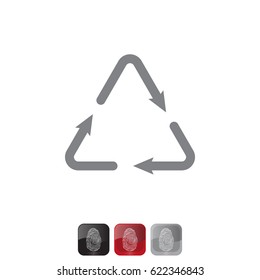 sign waste processing, web icon. 