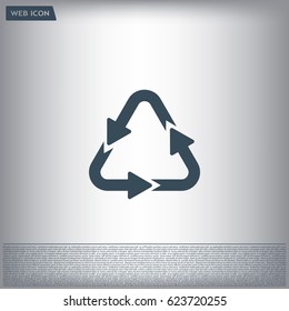 sign waste processing, web icon. vector design