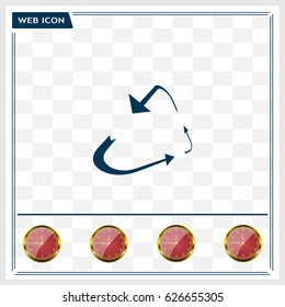 sign waste processing, web icon. vector design