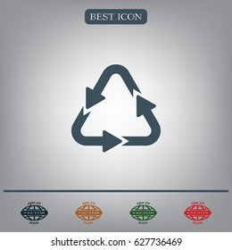 sign waste processing, web icon. vector design