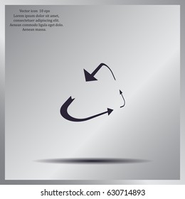 sign waste processing, web icon. vector design