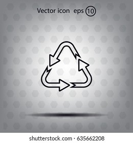sign waste processing, web icon. vector design