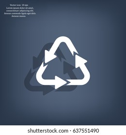sign waste processing, web icon. vector design