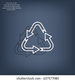 sign waste processing, web icon. vector design