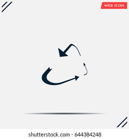 sign waste processing, web icon. vector design