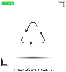 sign waste processing, web icon. vector design