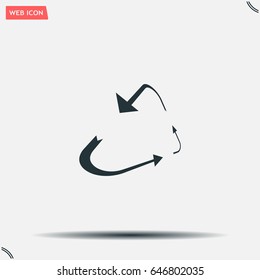 sign waste processing, web icon. vector design