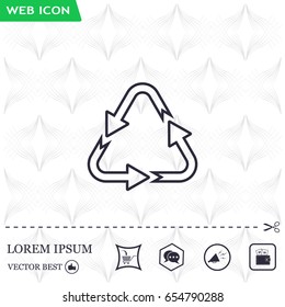 sign waste processing, web icon. vector design