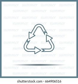 sign waste processing, web icon. vector design
