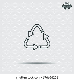 sign waste processing, web icon. vector design