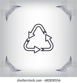 sign waste processing, web icon. vector design
