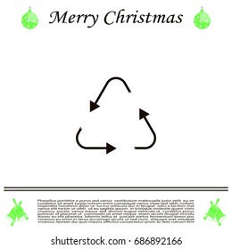 sign waste processing, web icon. vector design