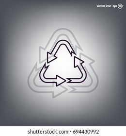 sign waste processing, web icon. vector design