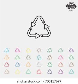 sign waste processing, web icon. vector design