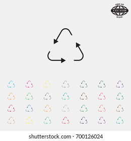 sign waste processing, web icon. vector design