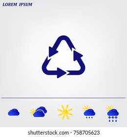 sign waste processing, web icon. vector design