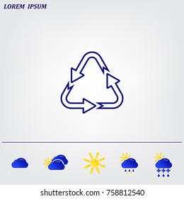 sign waste processing, web icon. vector design