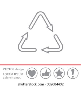 sign waste processing, web line icon. vector design
