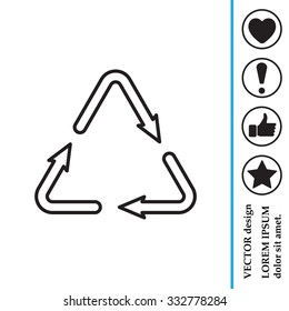 sign waste processing, web line icon. vector design