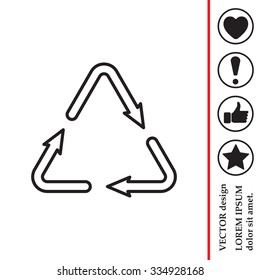 sign waste processing, web line icon. vector design