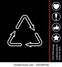 sign waste processing, web line icon. vector design