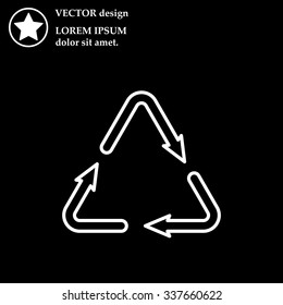 sign waste processing, web line icon. vector design