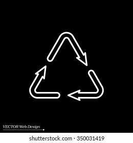 sign waste processing, web line icon. vector design