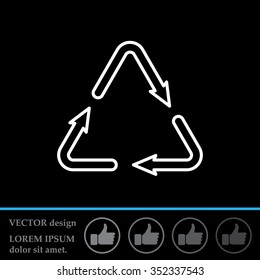sign waste processing, web line icon. vector design