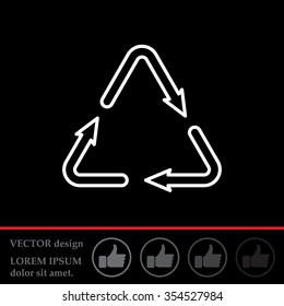 sign waste processing, web line icon. vector design
