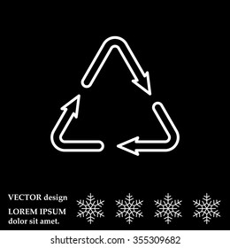 sign waste processing, web line icon. vector design