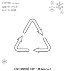 sign waste processing, web line icon. vector design