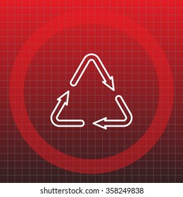 sign waste processing, web line icon. vector design