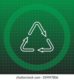 sign waste processing, web line icon. vector design