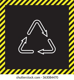 sign waste processing, web line icon. vector design