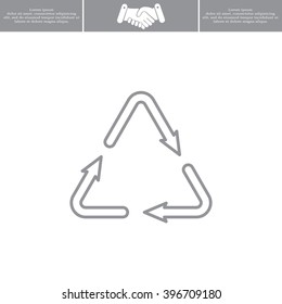 sign waste processing, web line icon. vector design