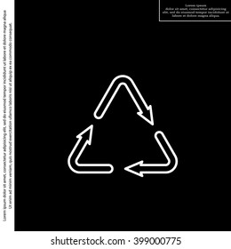 sign waste processing, web line icon. vector design