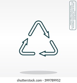 sign waste processing, web line icon. vector design