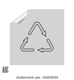 sign waste processing, web line icon. vector design