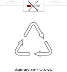 sign waste processing, web line icon. vector design