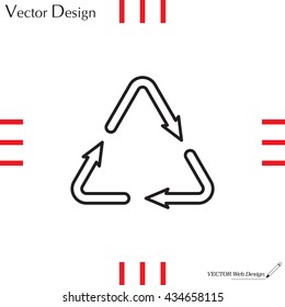 sign waste processing, web line icon. vector design