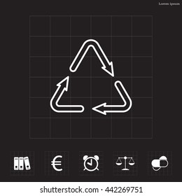 sign waste processing, web line icon. vector design