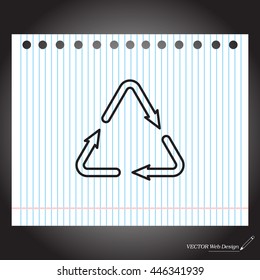 sign waste processing, web line icon. 
