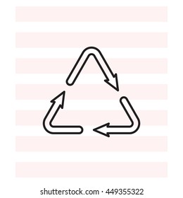 sign waste processing, web line icon. 