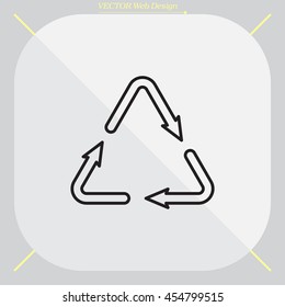 sign waste processing, web line icon. 