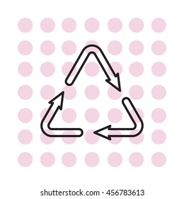 sign waste processing, web line icon. 