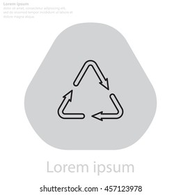 sign waste processing, web line icon. 