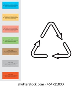 sign waste processing, web line icon. 