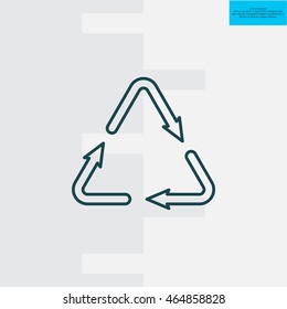 sign waste processing, web line icon. 